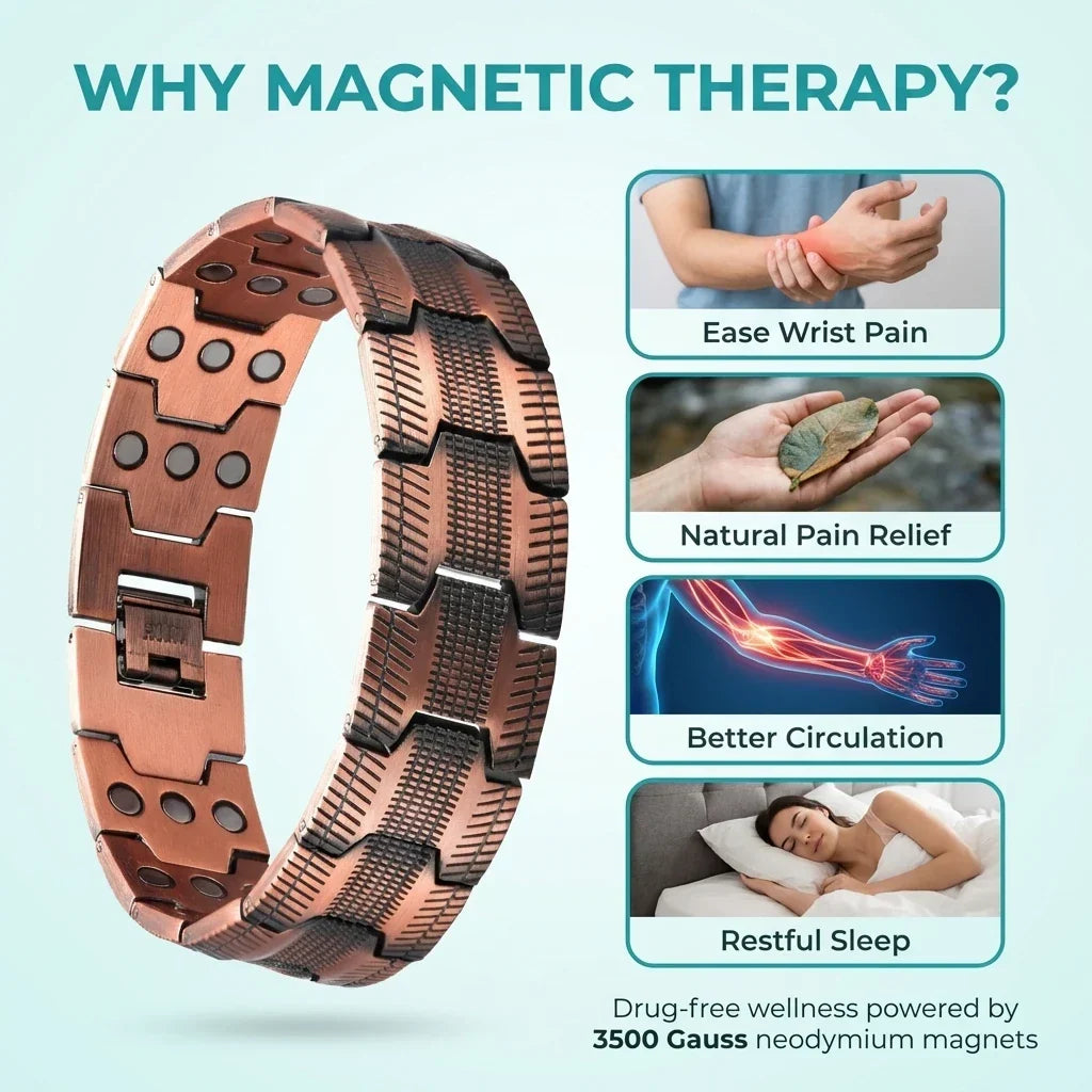 MagnetPure Triple Power Copper Magnetic Bracelet for Men