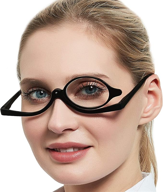Flip-Down Makeup Glasses