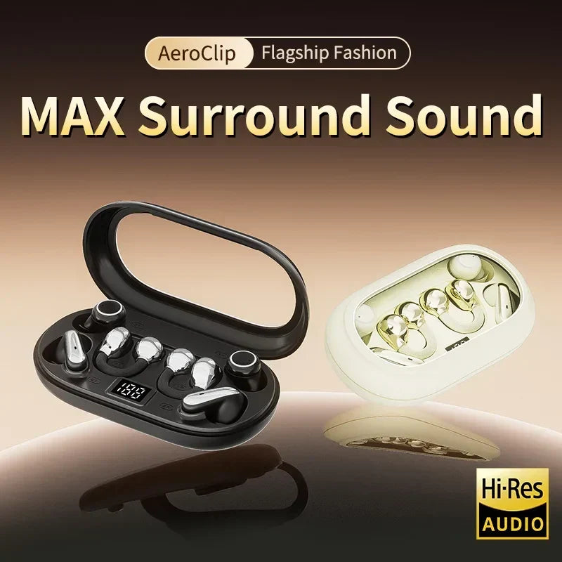 TWS Ear-Clip Headset with ANC, ENC & Flashlight