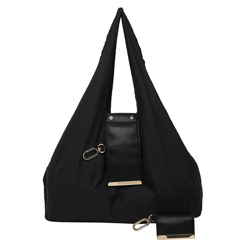 Women's Foldable Keychain Roll-Up Nylon Tote Bag