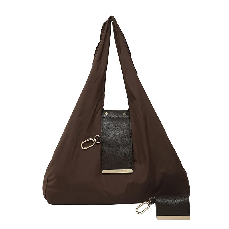 Women's Foldable Keychain Roll-Up Nylon Tote Bag
