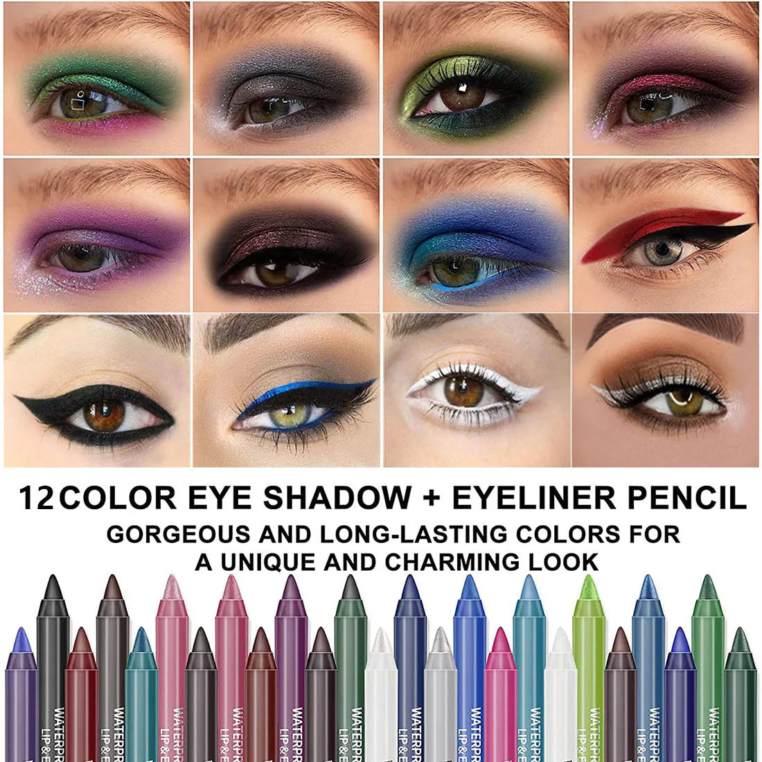 GlamLine™ (14 pcs) Gel Eyeliner Set ✨ — Waterproof, Bold & Shimmering