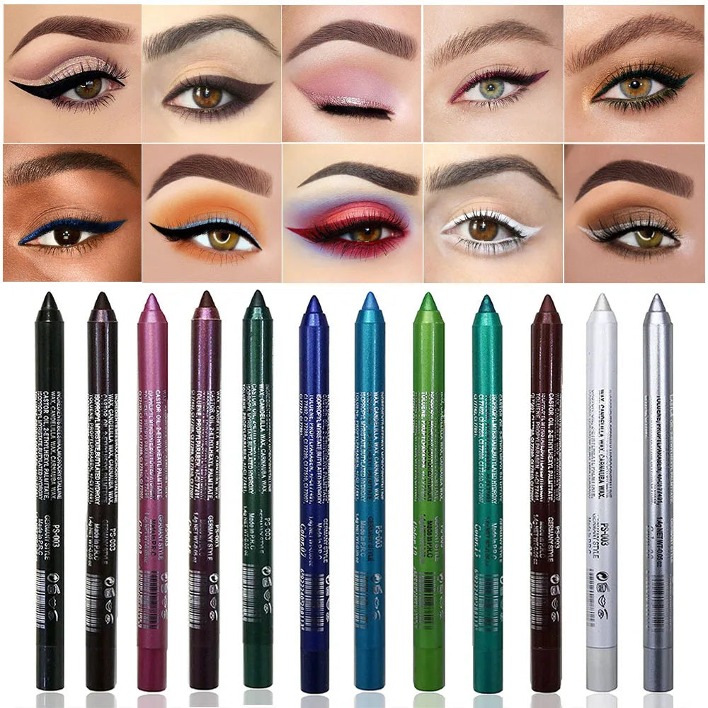 GlamLine™ (14 pcs) Gel Eyeliner Set ✨ — Waterproof, Bold & Shimmering